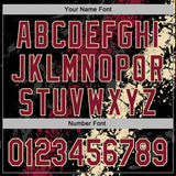 Custom Stitched Black Crimson-Cream 3D Pattern Design Splash Sports Pullover Sweatshirt Hoodie