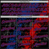 Custom Stitched Black Royal-Red 3D Pattern Design Splash Sports Pullover Sweatshirt Hoodie