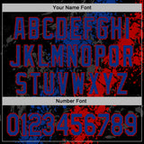 Custom Stitched Black Royal-Red 3D Pattern Design Splash Sports Pullover Sweatshirt Hoodie