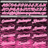 Custom Stitched Black Pink-White 3D Pattern Design Line Sports Pullover Sweatshirt Hoodie