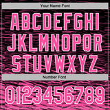 Custom Stitched Black Pink-White 3D Pattern Design Line Sports Pullover Sweatshirt Hoodie