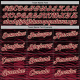 Custom Stitched Black Crimson-Cream 3D Pattern Design Line Sports Pullover Sweatshirt Hoodie