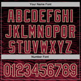 Custom Stitched Black Crimson-Cream 3D Pattern Design Line Sports Pullover Sweatshirt Hoodie