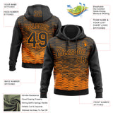 Custom Stitched Black Bay Orange 3D Pattern Design Line Sports Pullover Sweatshirt Hoodie