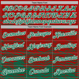 Custom Stitched Red Kelly Green-White 3D Pattern Design Line Sports Pullover Sweatshirt Hoodie