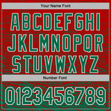 Custom Stitched Red Kelly Green-White 3D Pattern Design Line Sports Pullover Sweatshirt Hoodie