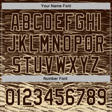 Custom Stitched Brown Cream 3D Pattern Design Line Sports Pullover Sweatshirt Hoodie