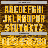 Custom Stitched Brown Gold-White 3D Pattern Design Line Sports Pullover Sweatshirt Hoodie