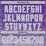 Custom Stitched Purple Gray-White 3D Pattern Design Line Sports Pullover Sweatshirt Hoodie