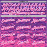 Custom Stitched Purple Pink-White 3D Pattern Design Line Sports Pullover Sweatshirt Hoodie