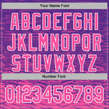 Custom Stitched Purple Pink-White 3D Pattern Design Line Sports Pullover Sweatshirt Hoodie