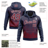 Custom Stitched Navy Crimson-White 3D Pattern Design Line Sports Pullover Sweatshirt Hoodie
