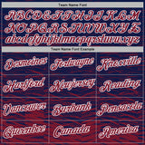 Custom Stitched Navy Crimson-White 3D Pattern Design Line Sports Pullover Sweatshirt Hoodie