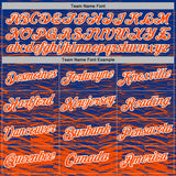 Custom Stitched Royal Orange-White 3D Pattern Design Line Sports Pullover Sweatshirt Hoodie