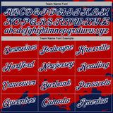 Custom Stitched Red Navy-White 3D Pattern Design Fragment Sports Pullover Sweatshirt Hoodie