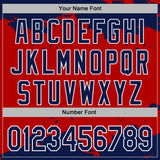 Custom Stitched Red Navy-White 3D Pattern Design Fragment Sports Pullover Sweatshirt Hoodie