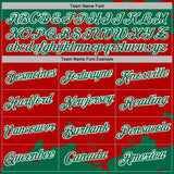 Custom Stitched Red Kelly Green-White 3D Pattern Design Fragment Sports Pullover Sweatshirt Hoodie