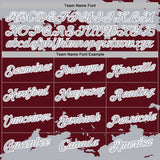 Custom Stitched Burgundy Gray-White 3D Pattern Design Fragment Sports Pullover Sweatshirt Hoodie