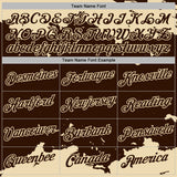 Custom Stitched Brown Cream 3D Pattern Design Fragment Sports Pullover Sweatshirt Hoodie