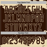 Custom Stitched Brown Cream 3D Pattern Design Fragment Sports Pullover Sweatshirt Hoodie