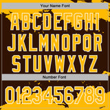 Custom Stitched Brown Gold-White 3D Pattern Design Fragment Sports Pullover Sweatshirt Hoodie