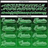 Custom Black Grass Green-White 3D Pattern Gradient Square Shapes Hockey Lace Neck Jersey