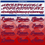 Custom White Red-Royal 3D Pattern Gradient Square Shapes Hockey Lace Neck Jersey