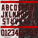 Custom Black White-Red 3D Pattern Gradient Fashion Scratch Hockey Lace Neck Jersey