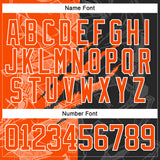 Custom Black Orange-White 3D Pattern Gradient Fashion Scratch Hockey Lace Neck Jersey