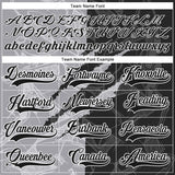 Custom Black Gray-White 3D Pattern Gradient Fashion Scratch Hockey Lace Neck Jersey