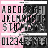 Custom Black Light Pink-White 3D Pattern Gradient Fashion Scratch Hockey Lace Neck Jersey