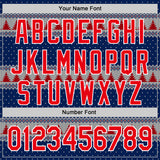 Custom Stitched Royal Red-White 3D Christmas Stripe Sports Pullover Sweatshirt Hoodie