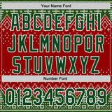 Custom Stitched Red Green-White 3D Christmas Ugly Sweater Sports Pullover Sweatshirt Hoodie