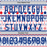 Custom Stitched Royal Royal-White 3D Christmas Ugly Sweater Sports Pullover Sweatshirt Hoodie