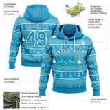 Custom Stitched Panther Blue Panther Blue-White 3D Christmas Ugly Sweater Sports Pullover Sweatshirt Hoodie