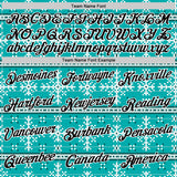 Custom Stitched Blue Black-White 3D Christmas Ugly Sweater Sports Pullover Sweatshirt Hoodie