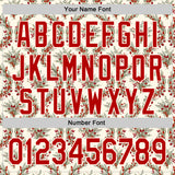 Custom Stitched Cream Red-Cream 3D Christmas Damask Floral Sports Pullover Sweatshirt Hoodie