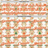 Custom Stitched White Orange-White 3D Christmas Sports Pullover Sweatshirt Hoodie
