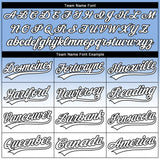 Custom Stitched Light Blue White-Black 3D Pattern Design Abstract Shape Sports Pullover Sweatshirt Hoodie