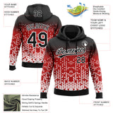Custom Stitched Red Black-White 3D Pattern Design Geometrico Graph Sports Pullover Sweatshirt Hoodie