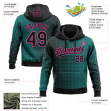 Custom Stitched Teal Black-Pink 3D Pattern Design Geometrico Graph Sports Pullover Sweatshirt Hoodie