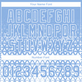 Custom Stitched Light Blue Light Blue-White 3D Pattern Design Geometrico Graph Sports Pullover Sweatshirt Hoodie