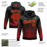 Custom Stitched Black Red-Old Gold 3D Pattern Design Geometrico Graph Sports Pullover Sweatshirt Hoodie