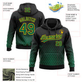 Custom Stitched Black Kelly Green-Gold 3D Pattern Design Geometrico Graph Sports Pullover Sweatshirt Hoodie