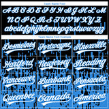 Custom Stitched Black White-Powder Blue 3D Pattern Design Abstract Shape Sports Pullover Sweatshirt Hoodie