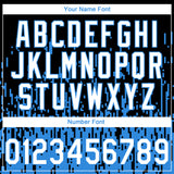 Custom Stitched Black White-Powder Blue 3D Pattern Design Abstract Shape Sports Pullover Sweatshirt Hoodie