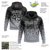 Custom Stitched Gray Black-White 3D Pattern Design Abstract Shape Sports Pullover Sweatshirt Hoodie