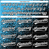 Custom Stitched Sky Blue White-Black 3D Pattern Design Abstract Shape Sports Pullover Sweatshirt Hoodie