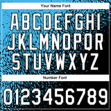 Custom Stitched Sky Blue White-Black 3D Pattern Design Abstract Shape Sports Pullover Sweatshirt Hoodie