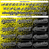 Custom Stitched Light Yellow Black-White 3D Pattern Design Abstract Shape Sports Pullover Sweatshirt Hoodie